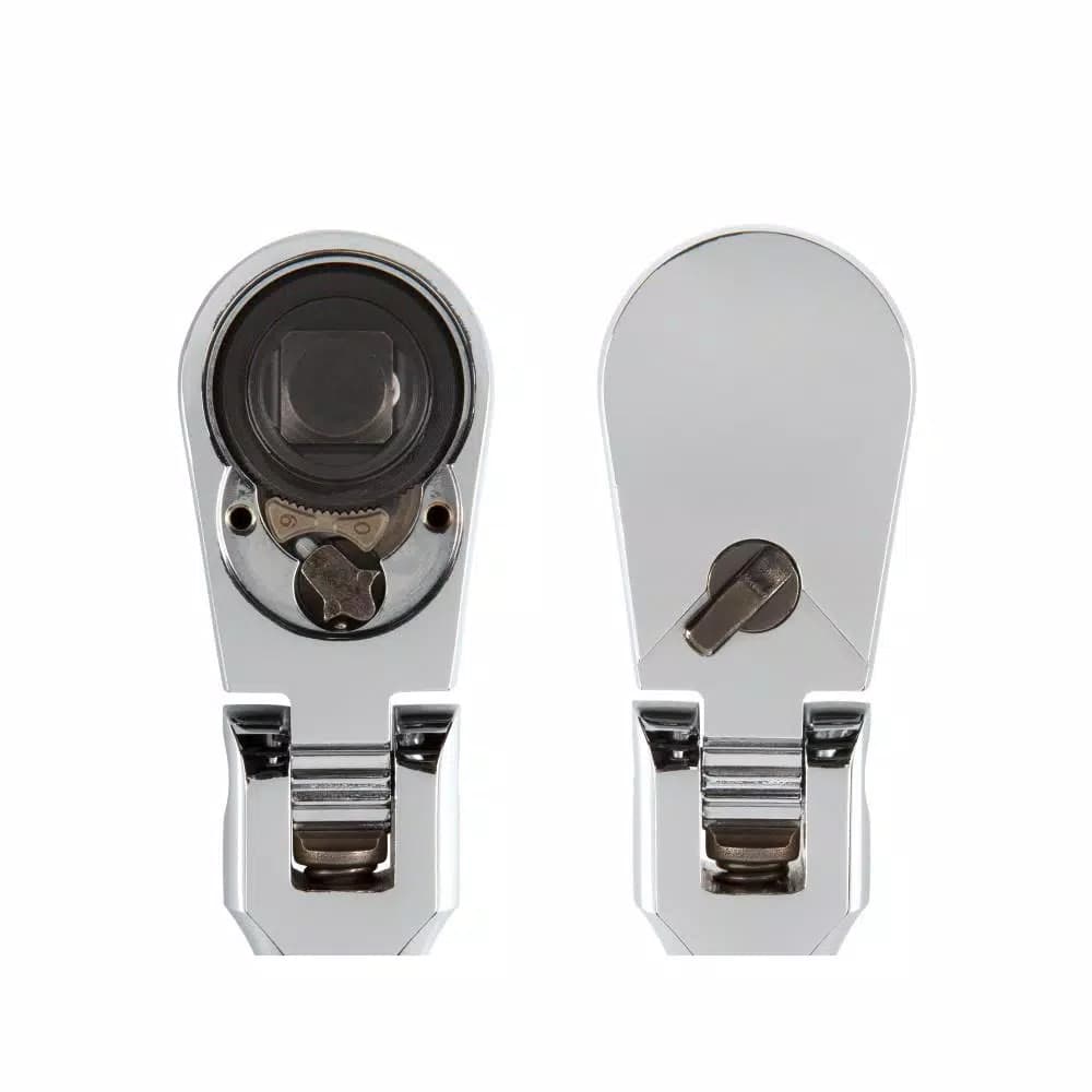 TEKTON 3/8 in. Drive x 12 in. Flex Head Bent Handle Ratchet, 90-Tooth