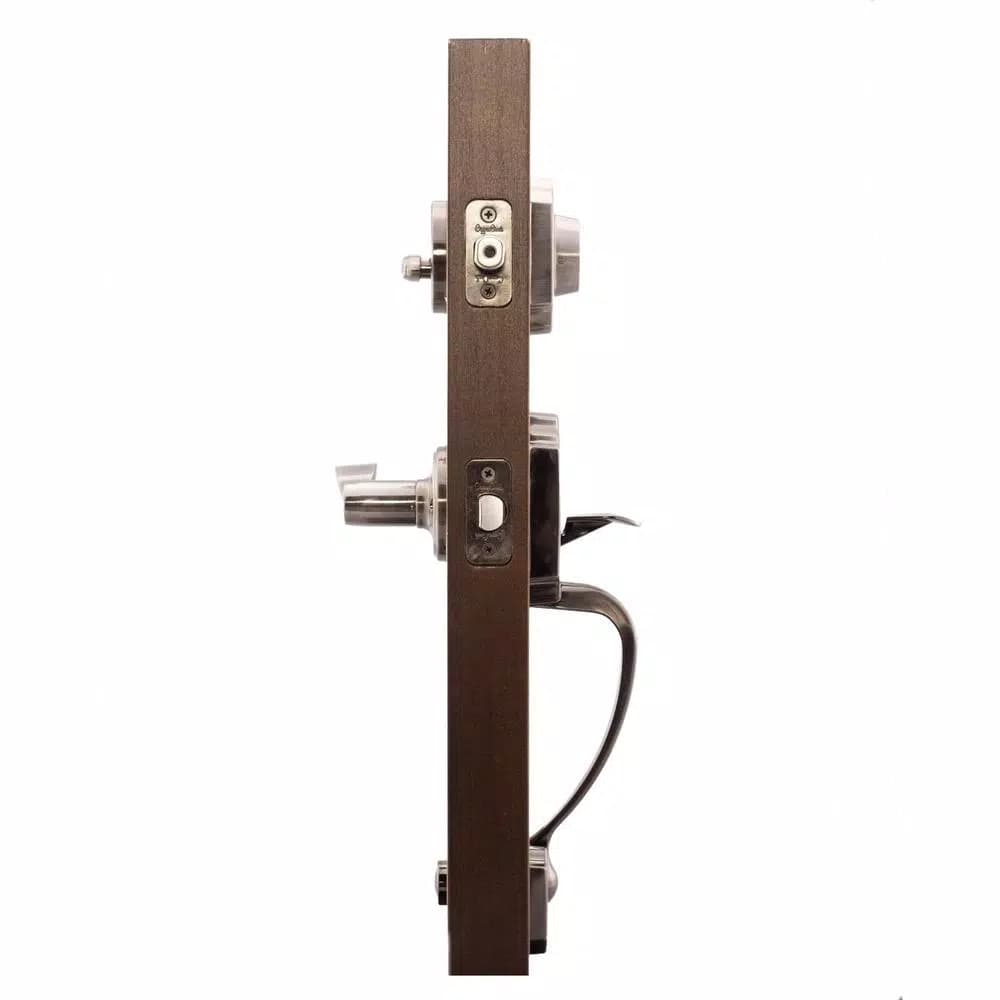 Copper Creek Heritage Antique Nickel Door Handleset with Waverlie Lever Trim