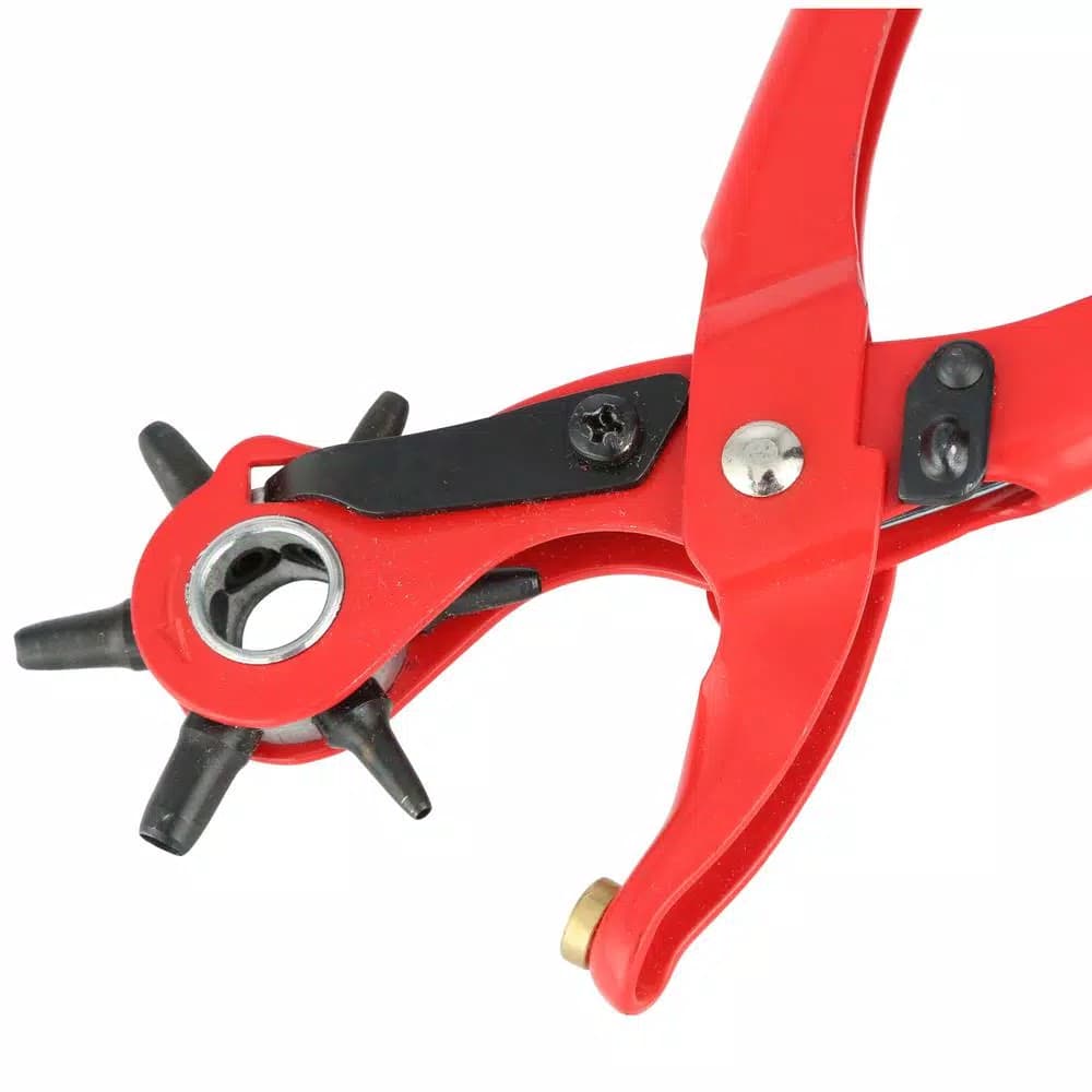 KNIPEX Heavy Duty Forged Steel Revolving Punch Pliers with 6 Interchangeable Punches