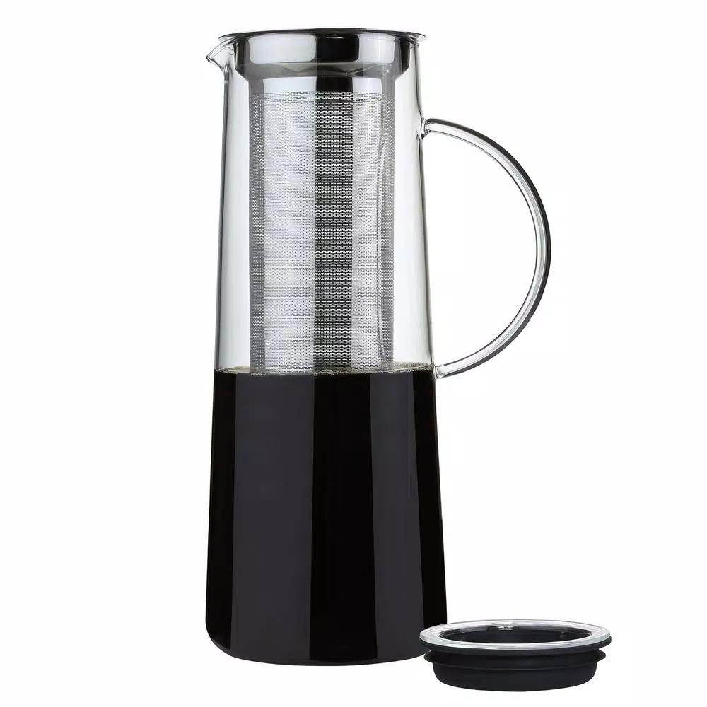 ZASSENHAUS 8-Cup Borosilicate Glass Coffee Maker & Cold Brew Infuser with Stainless Steel Filter