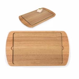 Picnic Time Billboard Rubberwood Serving Tray with Removable Tempered Glass Top thumbnail 6