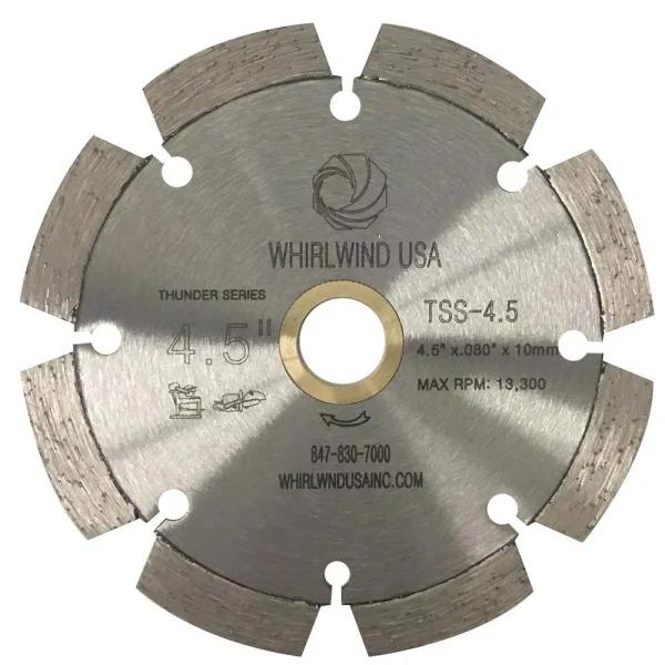Whirlwind USA 4.5 in. 8-Teeth Segmented Laser Welded Diamond Blade for Concrete, Stone, Brick, and Masonry