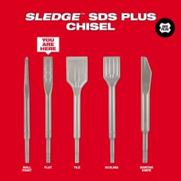Milwaukee SDS-Plus SLEDGE 3/4 in. x 10 in. Flat Chisel, High-Grade Forged Steel thumbnail 5