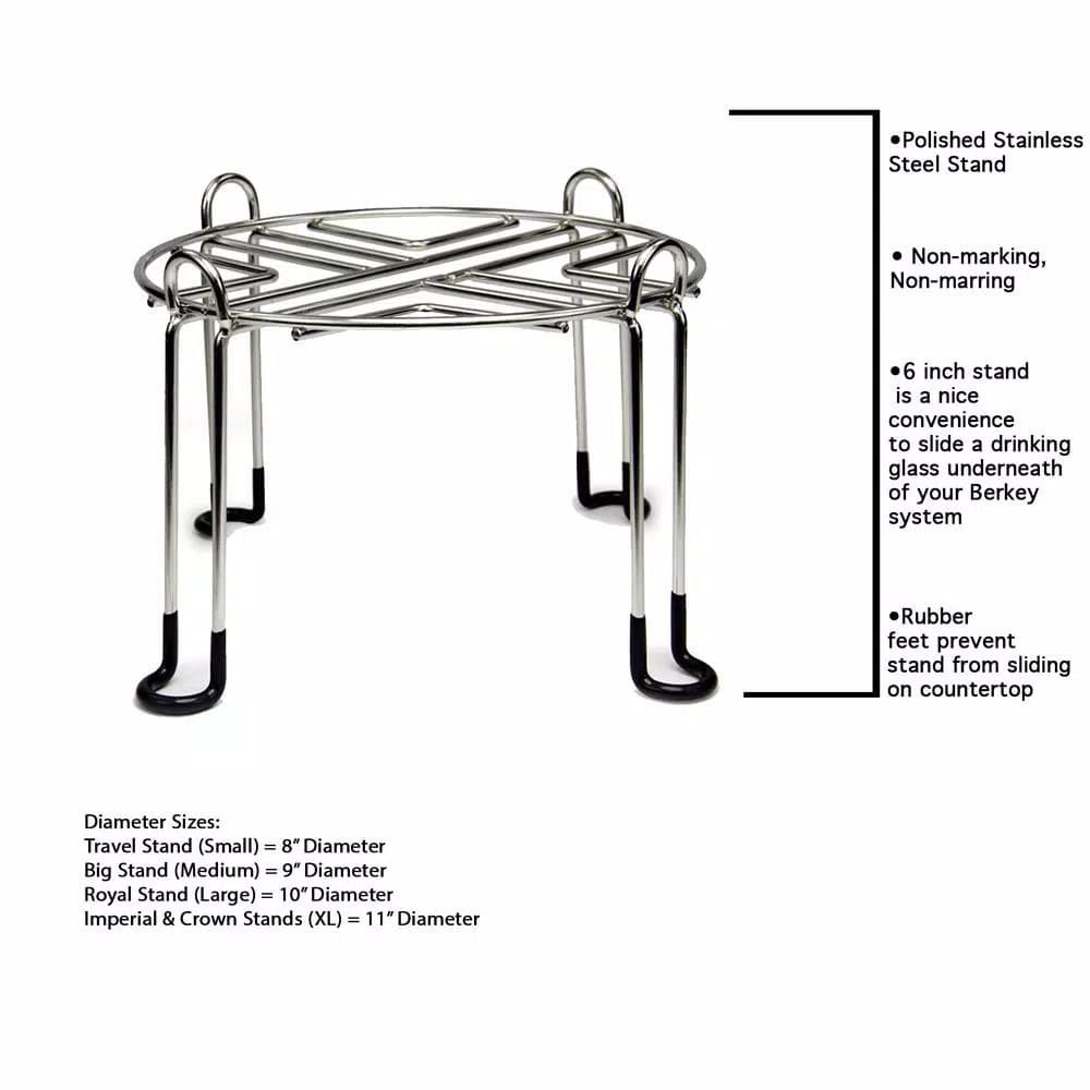 Berkey Polished Stainless Steel Water Filter Stand - Medium