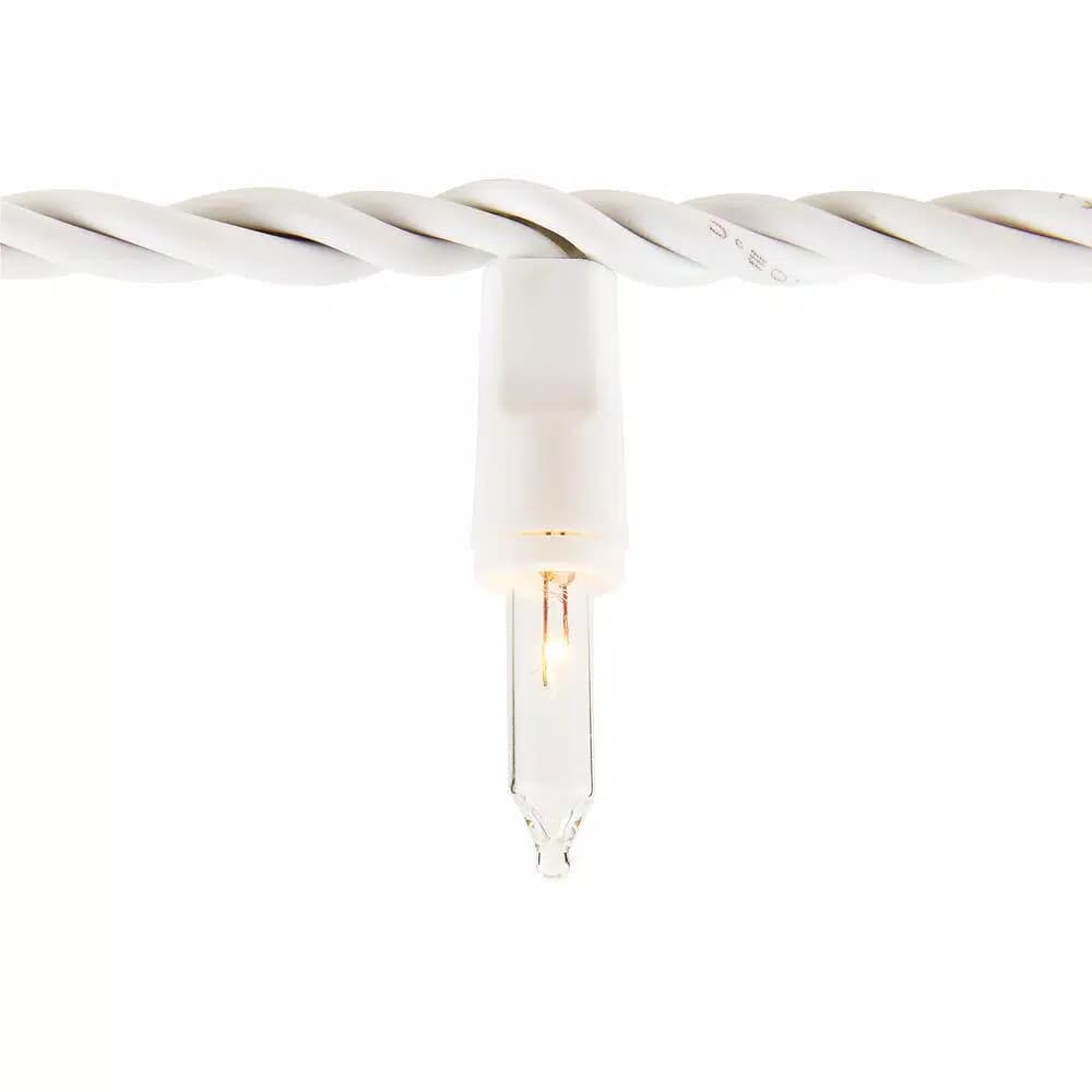 Home Accents Holiday 150-Light Clear Mini String Lights with White Wire