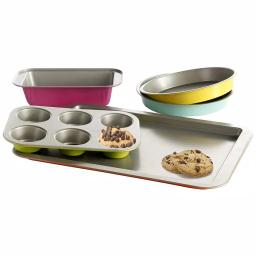 Gibson Color Splash Lyneham 5-Piece Carbon Steel Bakeware Set thumbnail 3