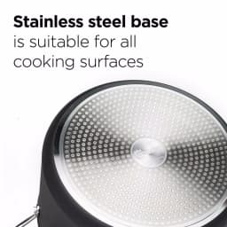 Ecolution Symphony 8 qt. Aluminum Nonstick Stock Pot with Glass Lid, Slate thumbnail 5