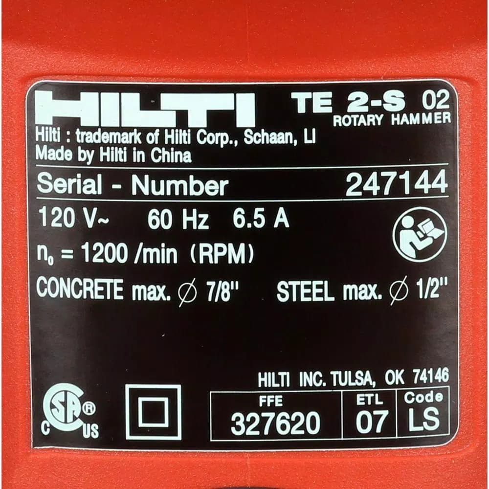 Hilti TE 2-S 120-Volt SDS-Plus Hammer Drill Kit with Premium Bits and Case