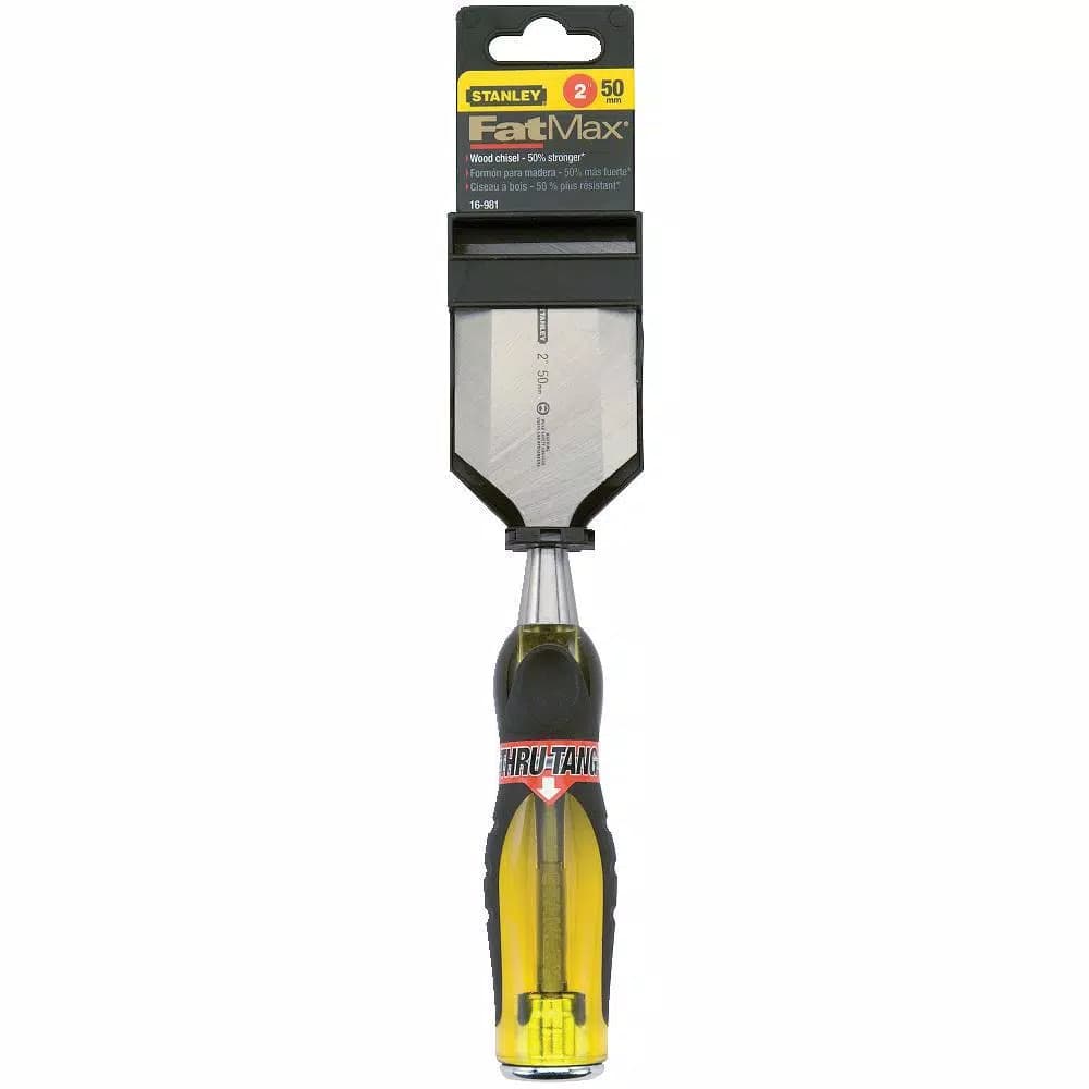 Stanley FatMax 2 in. Wide Thru-Tang Wood Chisel, High-Chrome Carbon Alloy Steel