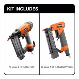 RIDGID 2-Tool Combo: 18-Gauge 2-1/8 in. Brad Nailer and 23-Gauge 1-3/8 in. Headless Pin Nailer thumbnail 2