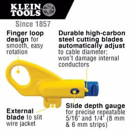 Klein Tools Twisted Pair Radial Stripper for CAT3, CAT5/5e, CAT6/6A thumbnail 2
