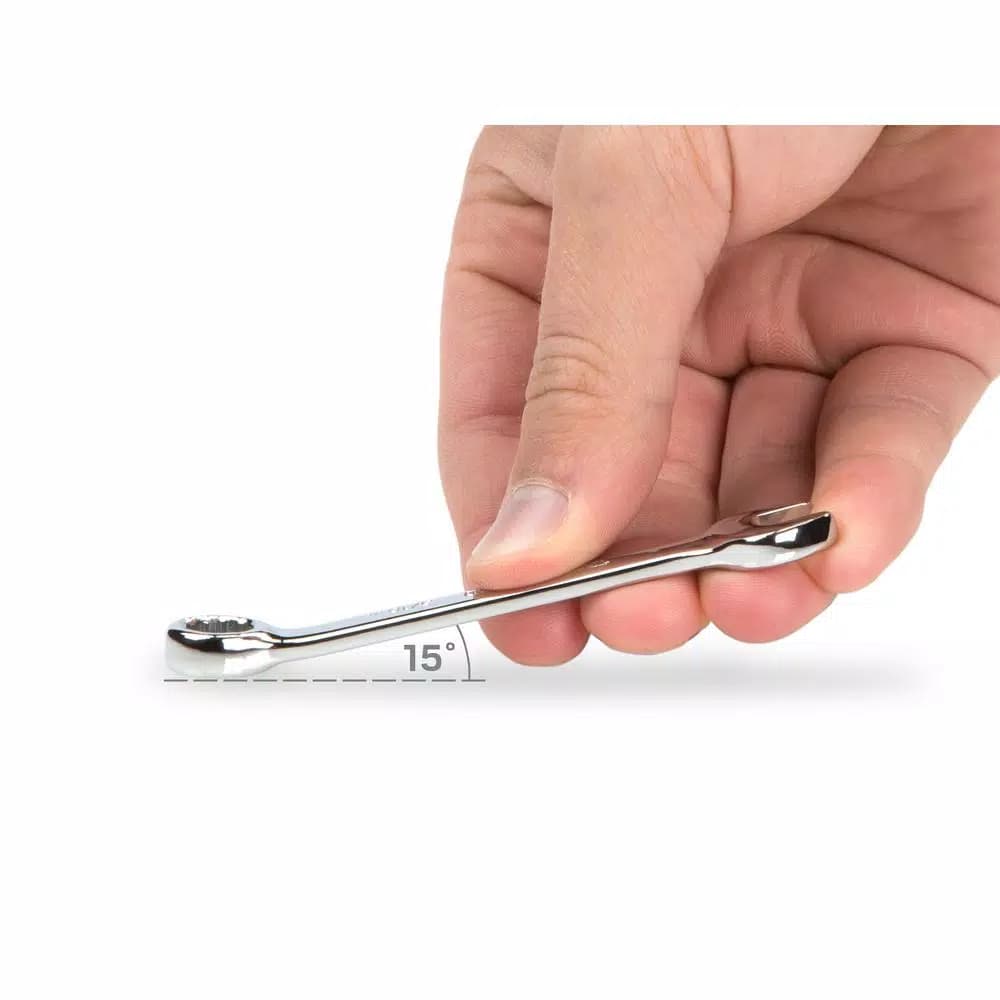 TEKTON 5/16 in. Stubby Combination Wrench, Chrome Vanadium Steel