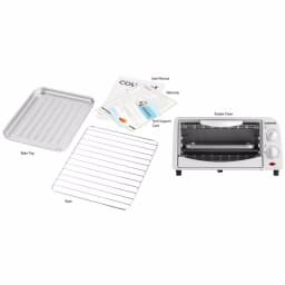 Courant 4-Slice White Countertop Toaster Oven with Bake and Broil Functions thumbnail 4