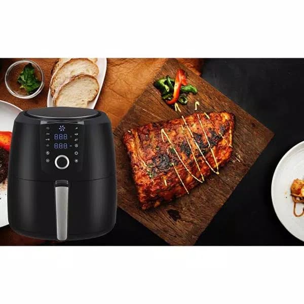 Emerald 5.5 Qt. Digital XL Air Fryer, 1800W with 7 Presets and Keep Warm Function, Black