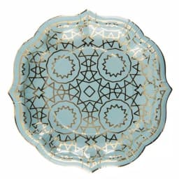 Sugar Plum Party SugarPlum Collection Boho Sage and Gold Octagon Dessert Plates, 16-Piece Set thumbnail 1