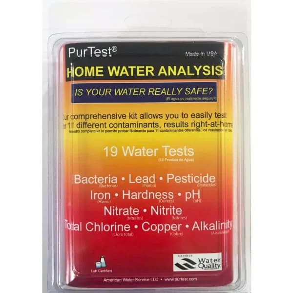 PurTest Home Water Analysis Kit - 11 Contaminant Drinking Water Test