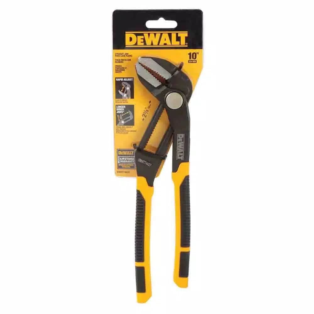 DEWALT 10 in. Straight Jaw Pushlock Pliers