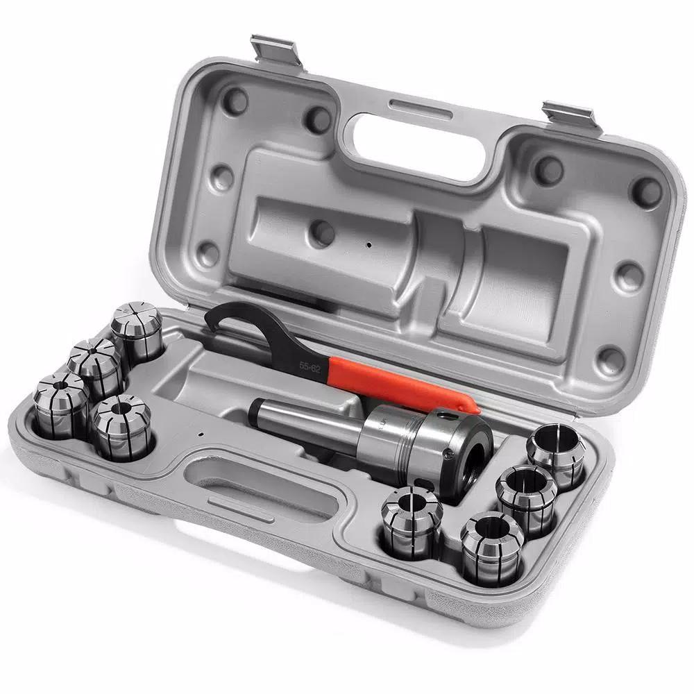 Stark 8-Piece Quick Change Spring Collet Chuck Set with MT3 Shank Holder, 1/8 in. to 1 in.
