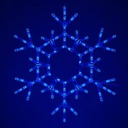 Kringle Traditions 36 in. Blue LED Folding Snowflake Decoration - 105 Lights, Weather Resistant thumbnail 1