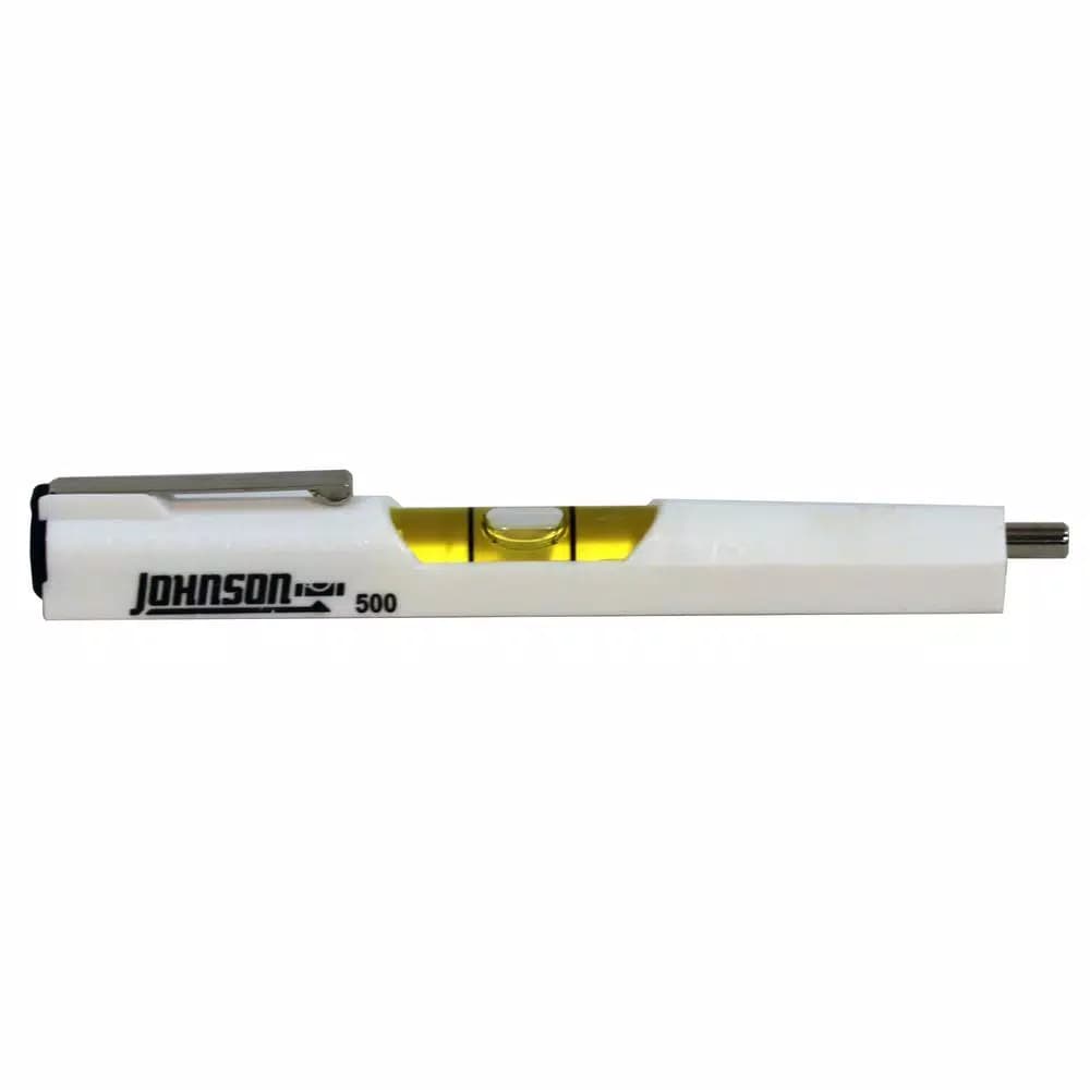 Johnson 5 in. Magnetic Pocket Level with V-Grooved Edges and Metal Clip