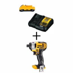 DEWALT 20V MAX Cordless 1/4 in. Impact Driver Kit with 3.0 Ah Battery and Charger thumbnail 1