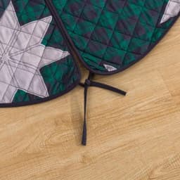 Country Living 48 in. Christmas Carol Plaid and Star Quilted Tree Skirt, Navy and Green thumbnail 8
