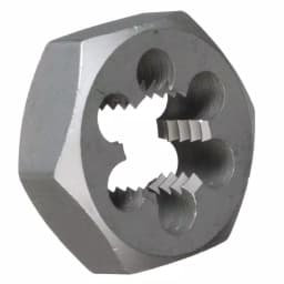 Drill America 2-5/8 in.-16 Carbon Steel Hex Re-Threading Die thumbnail 1