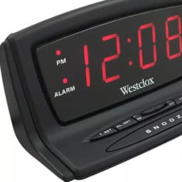 Westclox Instant-Set Digital LED Alarm Clock with Battery Backup, Black thumbnail 3