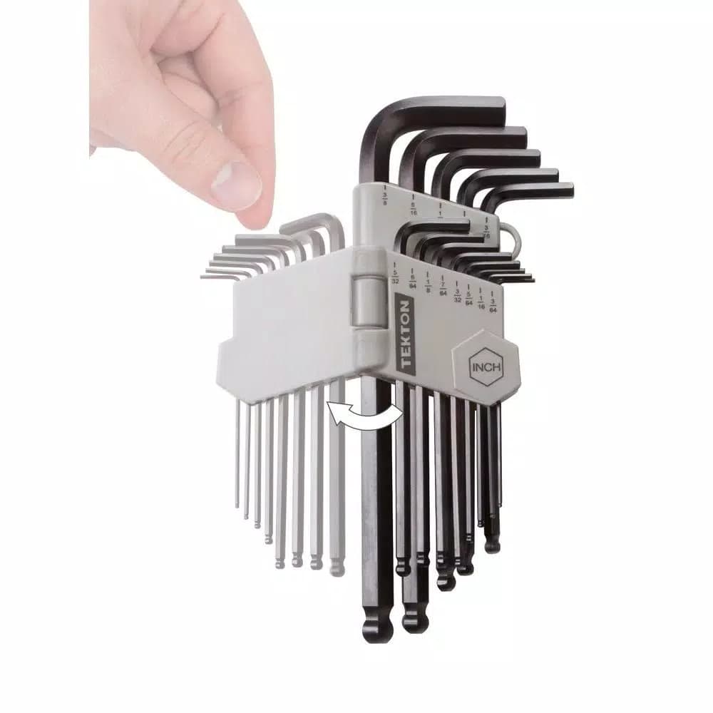 TEKTON 13-Piece Long Arm Ball End Hex Key Wrench Set, SAE Inch Sizes