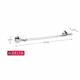 Delta Cassidy 24 in. Single Towel Bar in Polished Chrome thumbnail 6