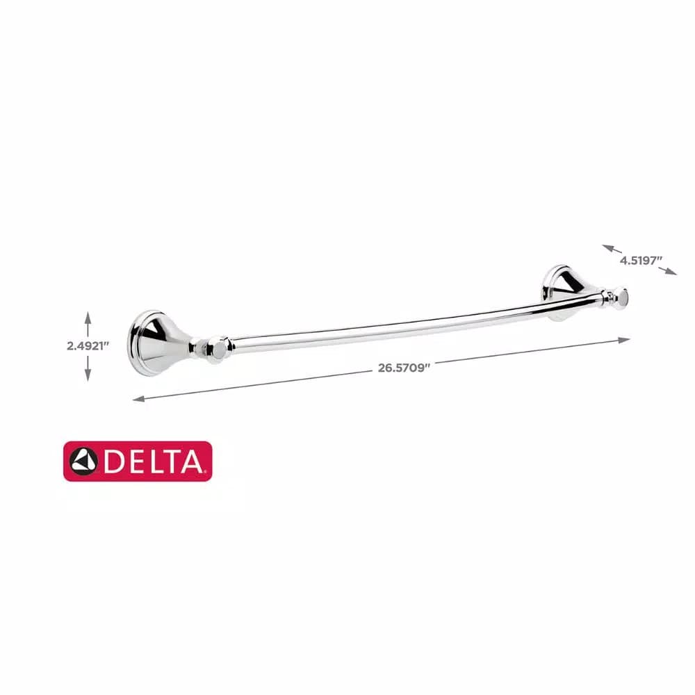 Delta Cassidy 24 in. Single Towel Bar in Polished Chrome