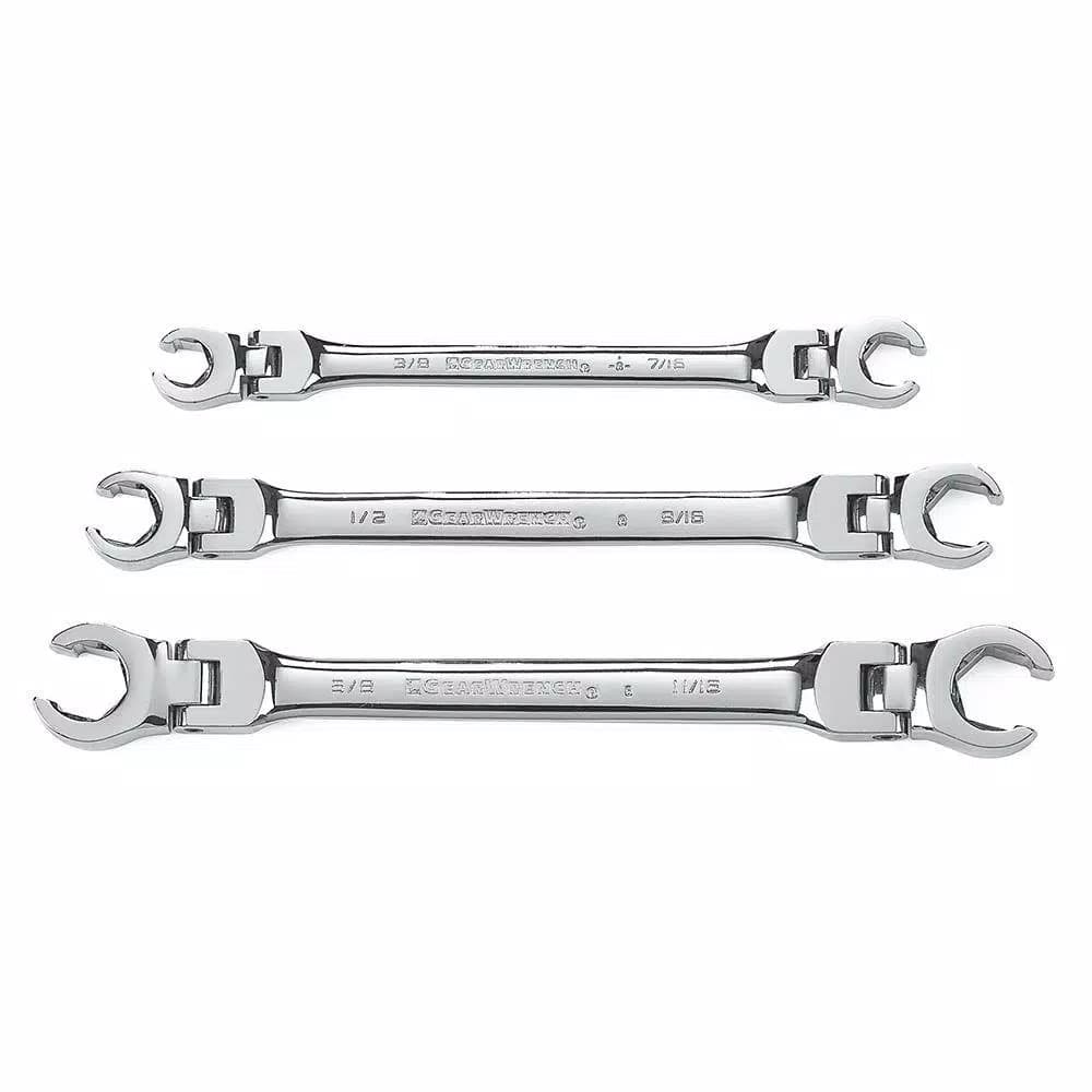 GearWrench 3-Piece SAE Flex Flare Nut Wrench Set
