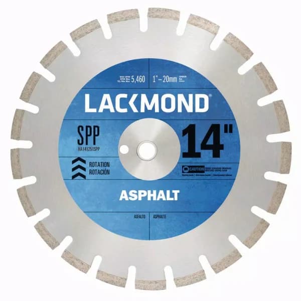 Lackmond SPP Series 14 in. Asphalt and Block Diamond Saw Blade, 1 in. 20 mm Arbor