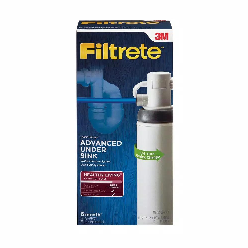 Filtrete Under-Sink Advanced Water Filtration System, 3-Stage, White