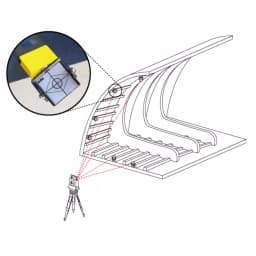 AdirPro Monitoring Prism Sheet with Magnetic Target, 47 mm x 47 mm thumbnail 3