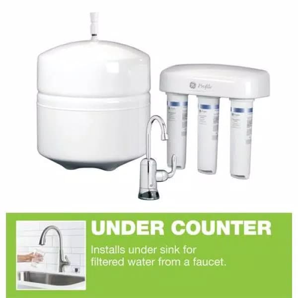 GE Profile Reverse Osmosis Premium Water Filtration System with Chrome Faucet