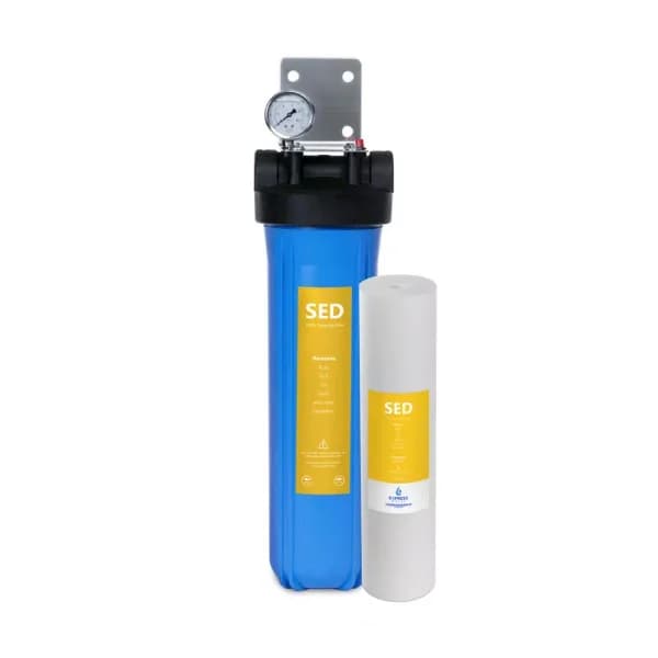 Express Water 1-Stage Whole House Sediment Water Filtration System with Pressure Gauge