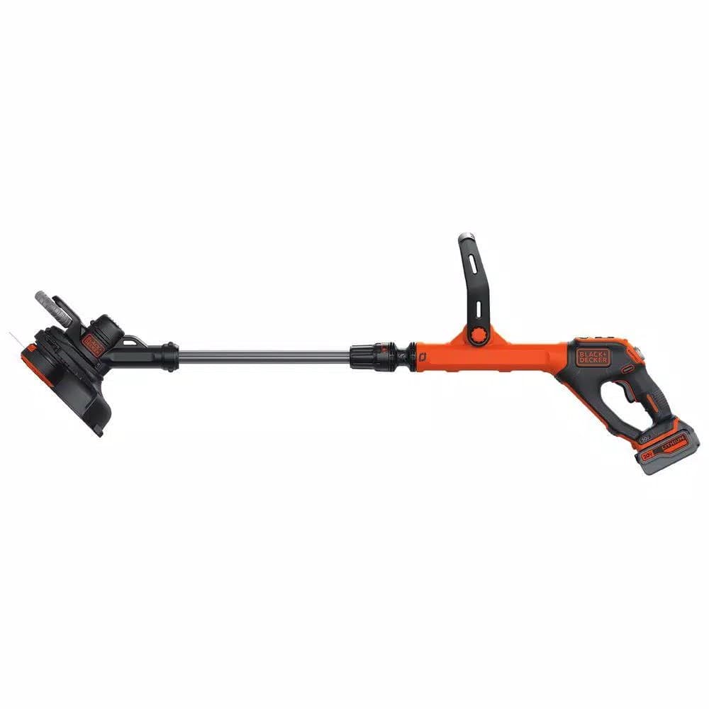 BLACK+DECKER 20V MAX Cordless String Trimmer & Edger Kit with (2) Batteries, Charger, and Bonus Leaf Sweeper