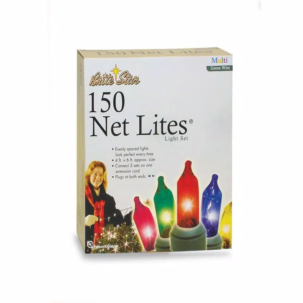 Brite Star 150-Light Multi-Color Micro Mini Net Lights, 4 ft. x 6 ft. (Set of 2)