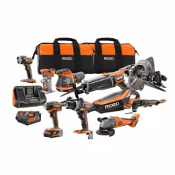 RIDGID 18V Brushless Cordless 10-Piece Combo Kit with 4 Lithium-Ion Batteries thumbnail 2