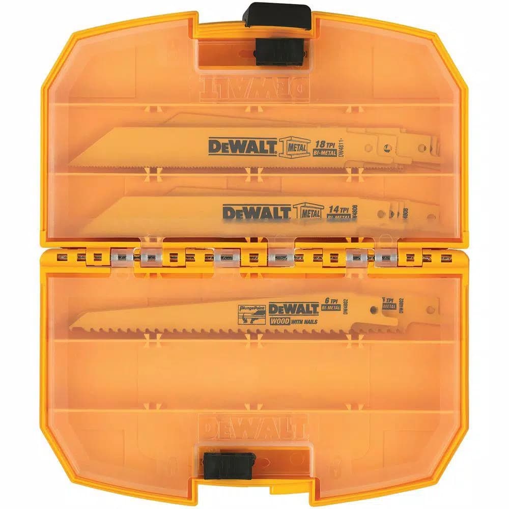 DEWALT 15-Piece Bi-Metal Reciprocating Saw Blade Set with Tough Case