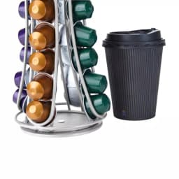 Mind Reader Nespresso Compatible Black Metal Coffee Capsule Holder & Spinning Dispenser (Holds 44) thumbnail 6