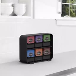 Mind Reader Clutch 6-Drawer Tea Bag Organizer Holder, 90-Bag Capacity, Black thumbnail 3