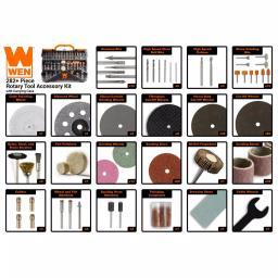 WEN 282-Piece Rotary Tool Accessory Kit with Carrying Case thumbnail 3