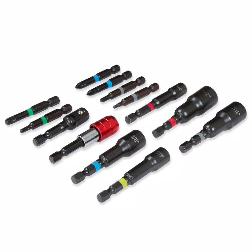 Stalwart 13-Piece Power Bit and SAE Nut Driver Set with Quick Release Chuck