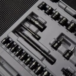 Stanley 50-Piece 3/8 in. Drive SAE and Metric Ratchet and Socket Set with Black Chrome Finish thumbnail 5