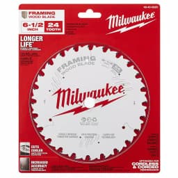 Milwaukee 6-1/2 in. 24-Tooth Framing Circular Saw Blade thumbnail 5