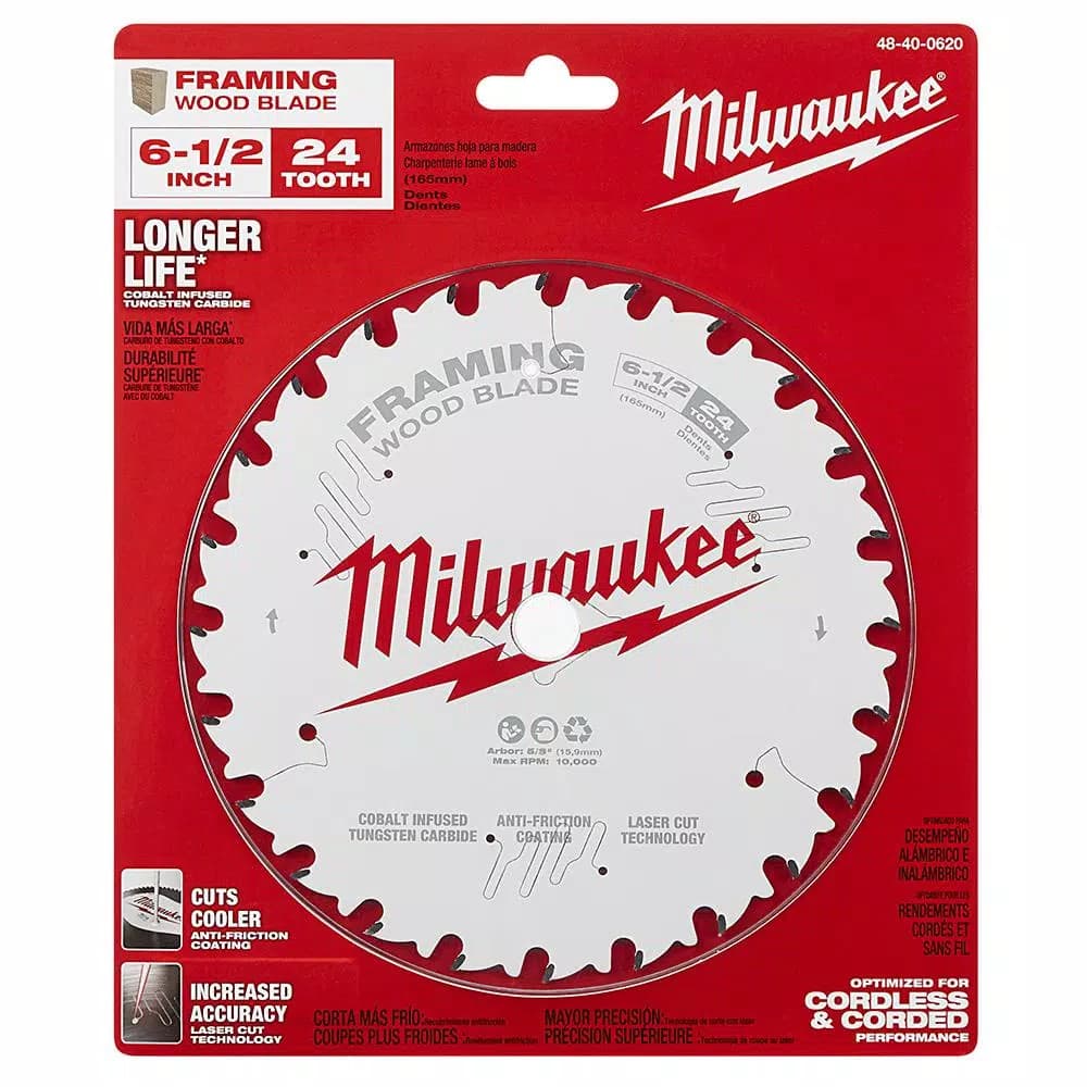 Milwaukee 6-1/2 in. 24-Tooth Framing Circular Saw Blade