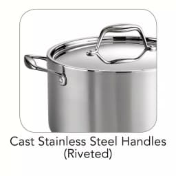 Tramontina Gourmet Tri-Ply Clad 6 Qt. Stainless Steel Sauce Pot with Lid thumbnail 3