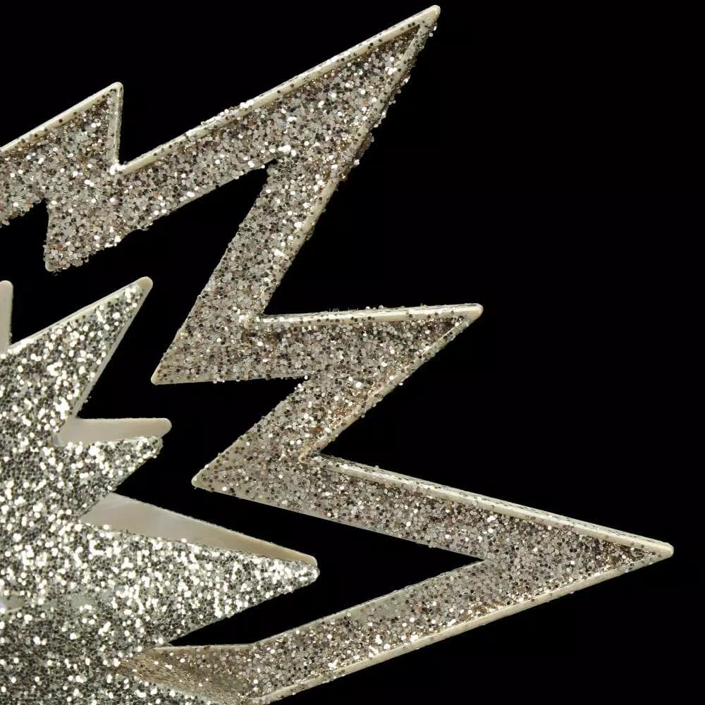 LightShow 18.50 in. Lighted Kaleidoscope Projection Tree Topper, Silver